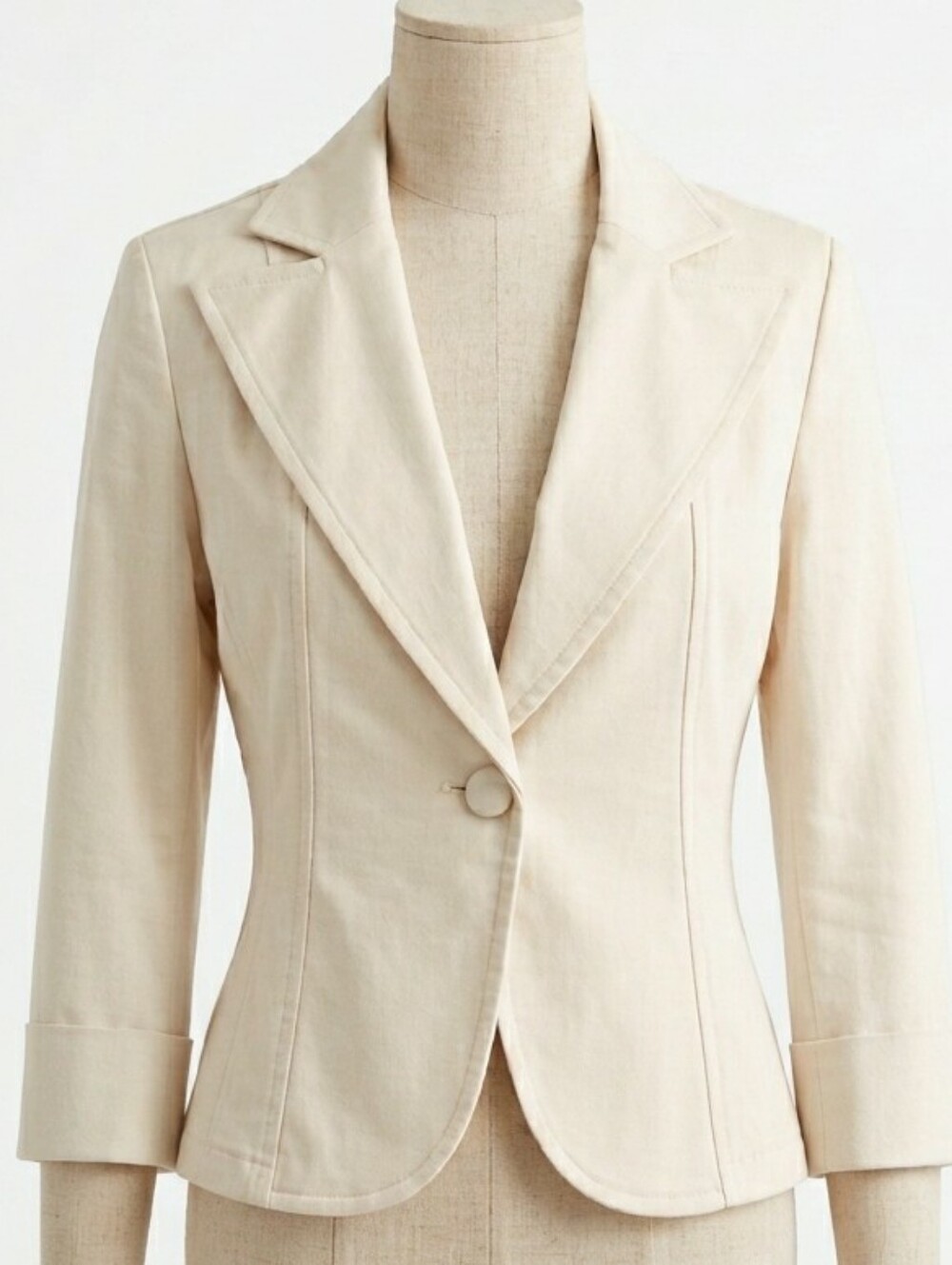 IDEOLOGY Cream Off White Cotton Blazer Jacket | Size 4